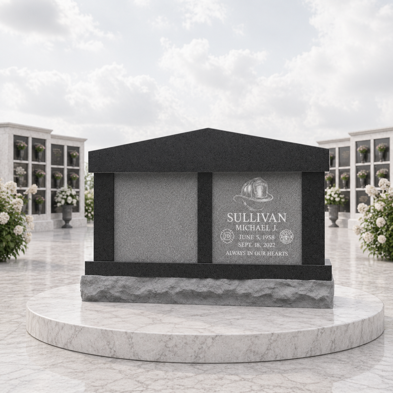 2-Niche Granite Columbarium 34x18x22