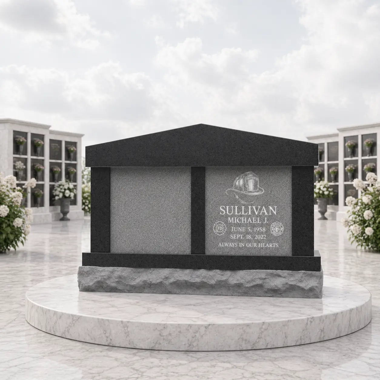 2-Niche Granite Columbarium 34x18x22
