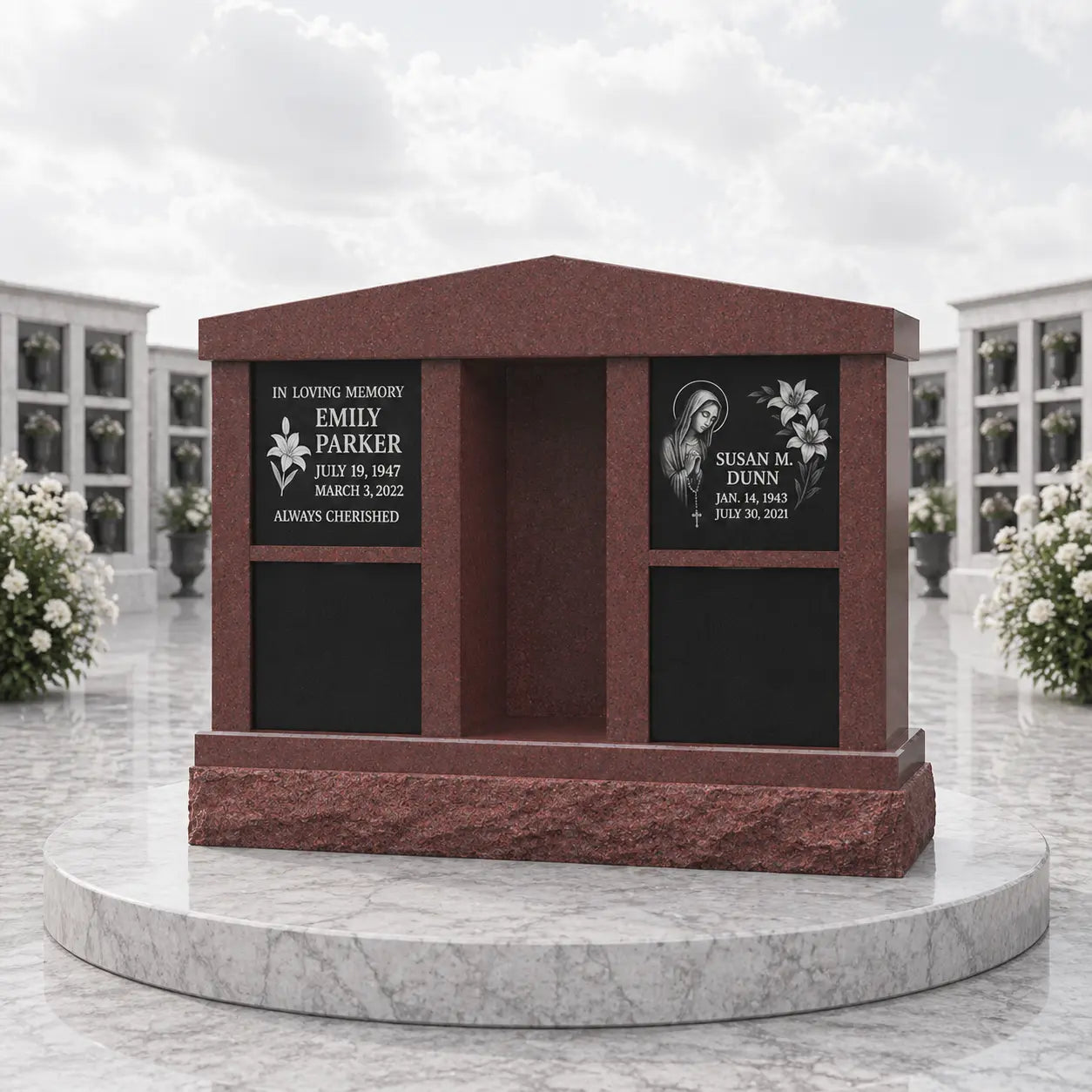 Family 6-Niche Granite Columbarium