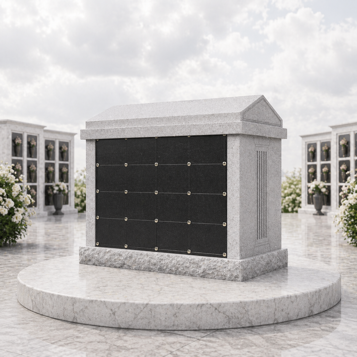 12-Niche Family Granite Columbarium Monument