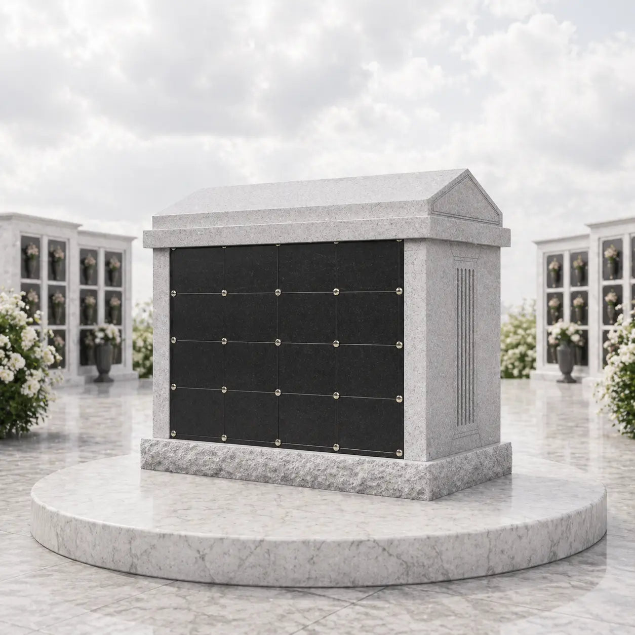 12-Niche Family Granite Columbarium Monument