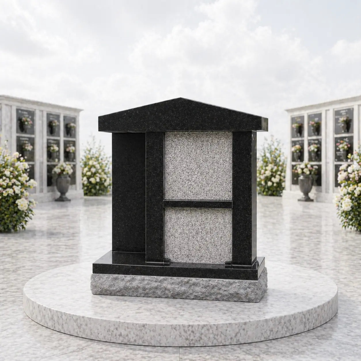 Modern 2-Level Granite Columbarium